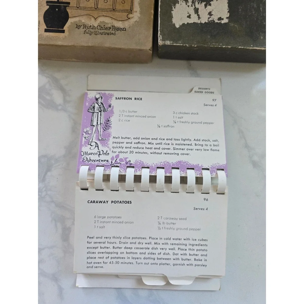 Vintage Spicemanship‎ Mini Cookbook Ruth Chier Rosen Handy Aid Book with Box